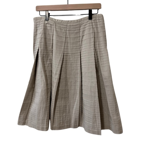 Jones New York Dresses & Skirts - Jones New York Signature Pleated A-line Skirt Tan Size 10 100% Cotton